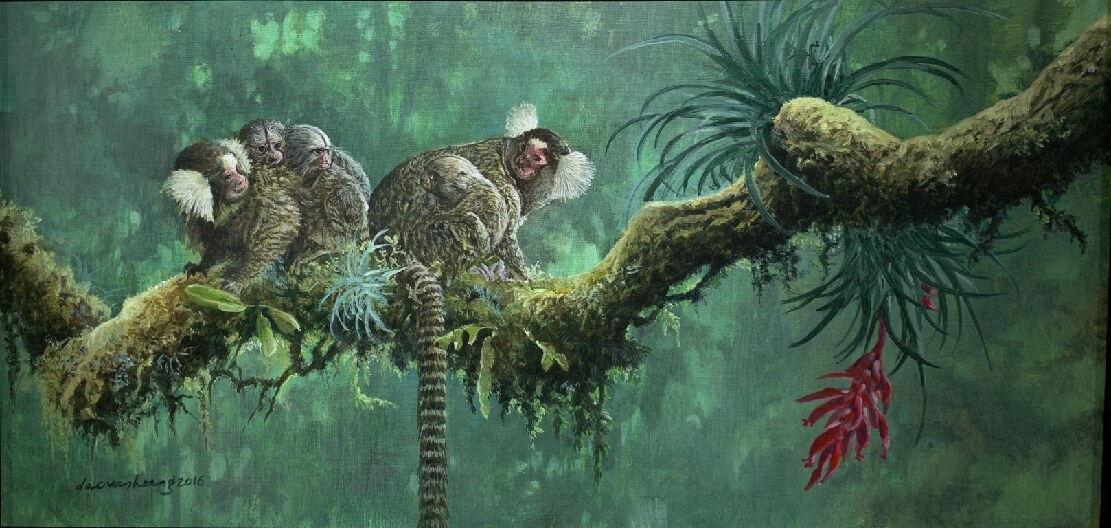 Triplet · 80 × 40 cm · Acrylic on canvas