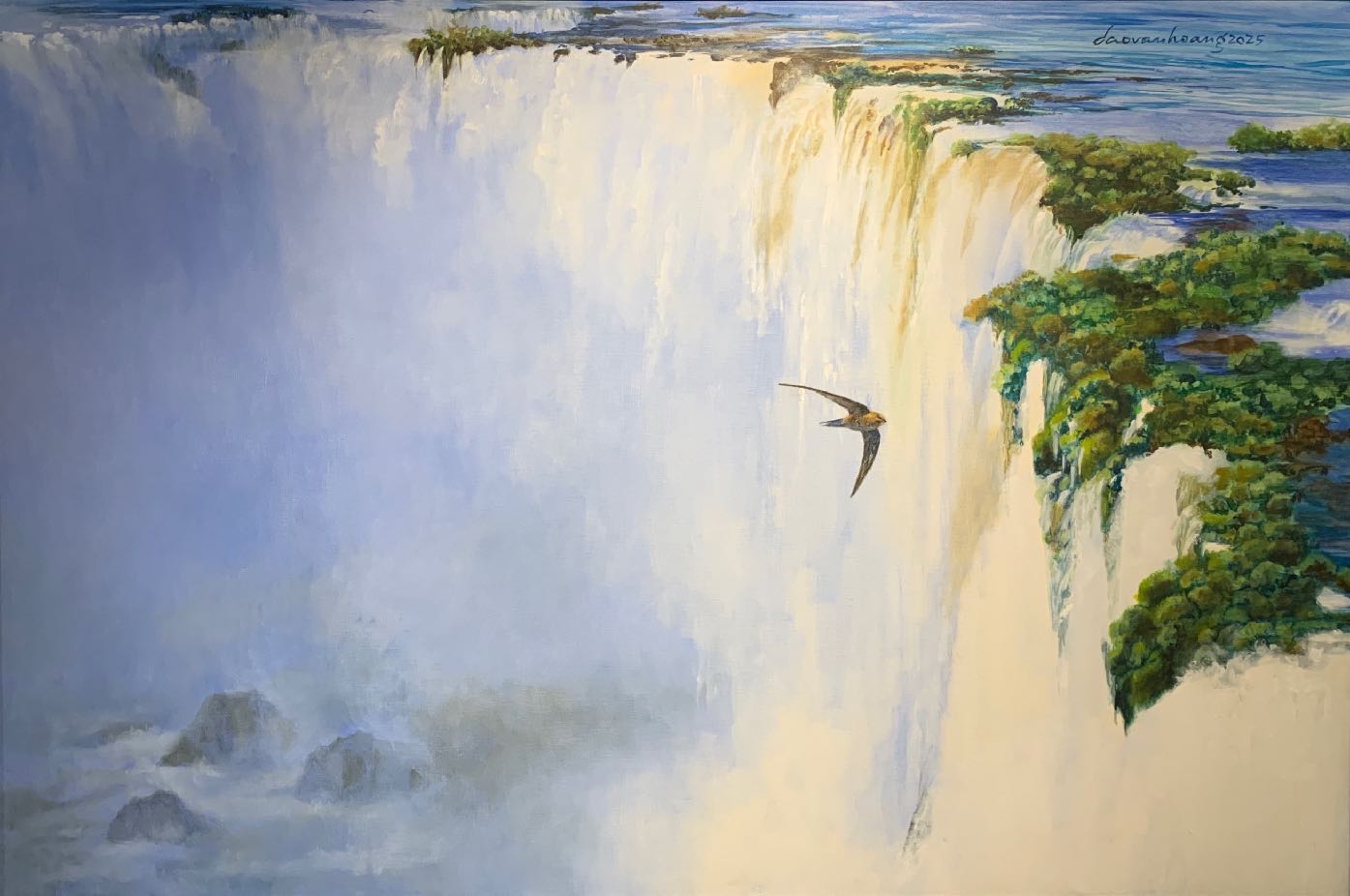Devil’s Mouth · Swift · Zambia · 120 × 80 cm · Acrylic on canvas